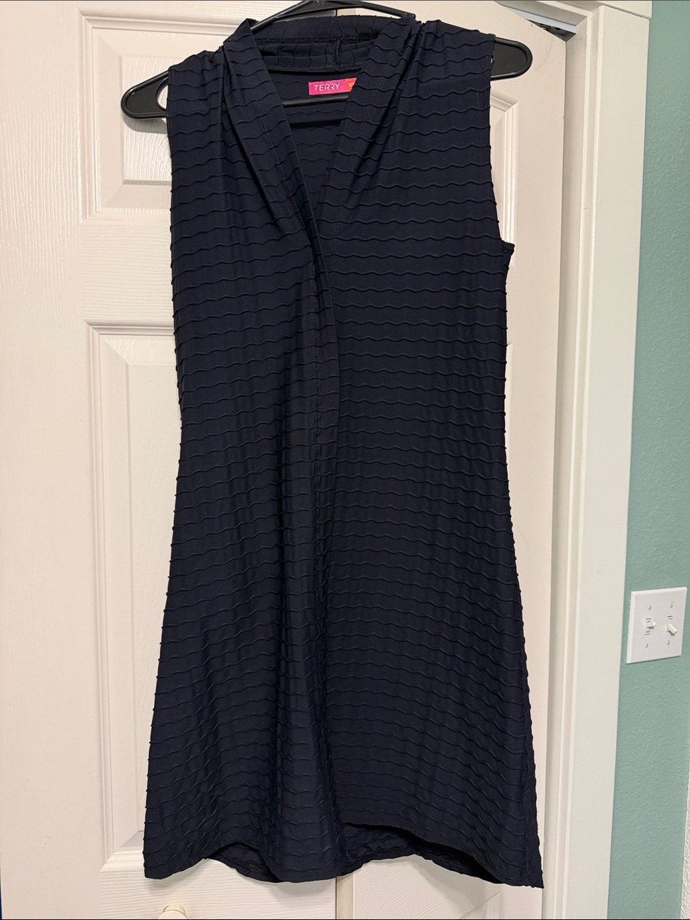 Terry Sleeveless Navy Athletic Dress